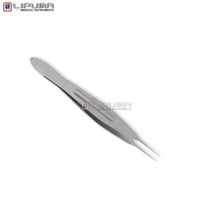 Pinzas de Sutura CASTROVIEJO, Puntas Rectas de 0.12mm, 1x2 Dientes, Plataforma de Amarre Recubierta, Instrumentos Médicos de Microcirugía Oftálmica - Product Image 5