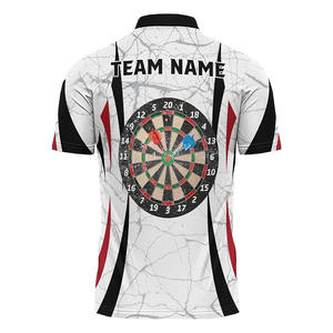 100% Custom Pattern Design Play <b>Dart</b> Jersey Customized <b>Darts</b> Shirts With Pocket Polo <b>Darts</b> Jersey - Product Image 3