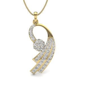 Ishi Diamonds Pendentif en diamant de laboratoire en or 14 carats élégant et luxueux Charme de bijoux haut de gamme - Product Image 1