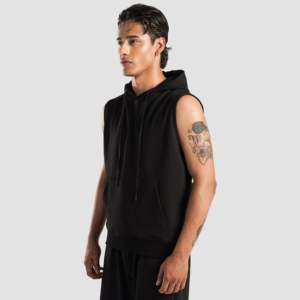 Sudadera Unisex Imparable, Mezcla de Algodón y Poliéster, Felpa Francesa Transpirable, con Correas Ajustables en la Capucha, Color Negro - Product Image 2