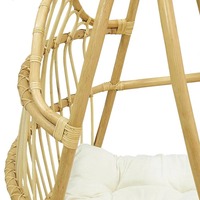 Chaise suspendue en rotin naturel modèle œuf décoration de jardin vente en gros de balançoires en rotin meilleur prix jamais