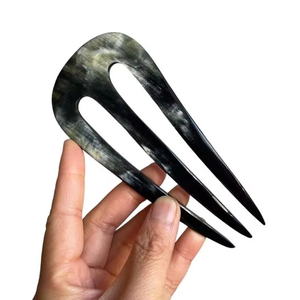 BÚFALO HECHO A MANO PULIDO CUERNO DE BÚFALO ACCESORIOS PARA EL PELO Tenedor de pelo Pasadores Clips para joyería Matiss Hair Styling - Product Image 1