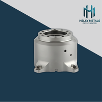 Carcasa de Aluminio de Alta Calidad, Interfaces de Brida Mecanizadas VMC, Precisión Dimensional, Sistemas de Transmisión Mecánica Industrial