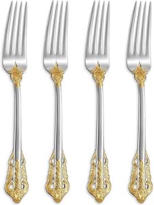 Tenedor de metal plateado y dorado asequible de la mejor calidad para bodas, restaurantes, hoteles, uso doméstico - Product Image 4