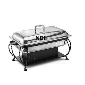 Calentador de alimentos Buffet que sirve plato de frotamiento Acabado brillante Venta caliente Plato de frotamiento de latón macizo de alta calidad estándar - Product Image 1