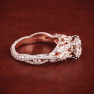 Joyería de moda de fábrica Promesa DE BODA Anillos de plata 925 Forma redonda Anillo de eternidad cultivado en laboratorio con certificado - Product Image 4