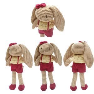 Best Seller <b>Handmade</b> Crochet Bunny <b>Doll</b> in Red Suspender Shorts Soft Amigurumi Toy for Kids and Gifts From Indonesia - Product Image 5