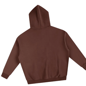Sudadera con Capucha Marrón, Sudadera con Capucha Lisa de Felpa de Algodón Premium, Sudadera con Capucha Unisex Extra Grande, Informal, de Invierno, para Calle - Product Image 4