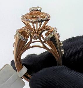 Lujo certificado 14K 18K oro sólido diamante Natural corte brillante anillo Certificado de terceros joyería Original auténtica para - Product Image 4