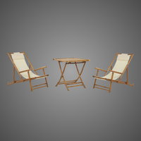 Chaise pliante en bambou de couleur naturelle, moderne et traditionnelle, pour jardin, patio, cuisine et salle à manger (GT 713)