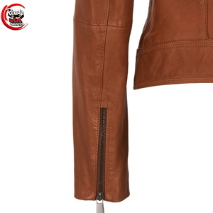 Veste en cuir à manches longues de haute qualité pour femmes conception personnalisée coton respirant remplissage vêtements de rue en plein air en gros brut - Product Image 6