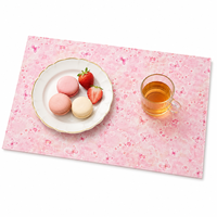 Set de table rectangulaire papillon style bonbon coloré, mignon, léger, hydrofuge et sans repassage pour la table à manger