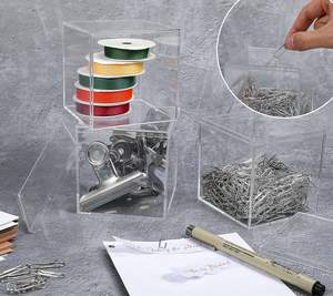 กล่องเก็บของอะคริลิคขนาดเล็กสำหรับใส่เครื่องประดับอุปกรณ์สำนักงานและสิ่งจำเป็นขนาดเล็กเหมาะสำหรับใช้ในบ้านและการเดินทาง - Product Image 1