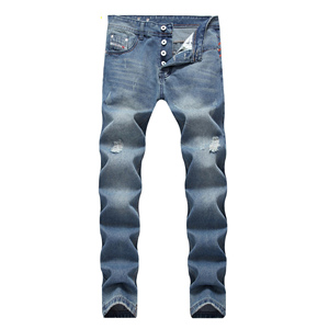 Nueva moda, venta al por mayor, pantalones vaqueros para hombre, pantalones vaqueros de talla grande para hombre, pantalones vaqueros de trabajo rectos sueltos, diseño con servicio OEM - Product Image 4