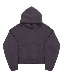 Sudadera con Capucha de Felpa Sólida con Logotipo Personalizado, Lavada, Desgastada, Estilo Vintage, Lavada al Ácido, con Bordado y Parches, Ropa Urbana de Invierno para Hombre - Product Image 2