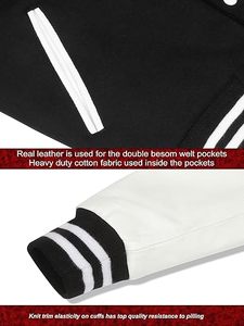 Plus Size <b>Men's</b> <b>Baseball</b> Breathable Customized Real Leather <b>Jacket</b> <b>Jackets</b> Chicago CollegeBaseballjacket <b>for</b> <b>men</b> - Product Image 6