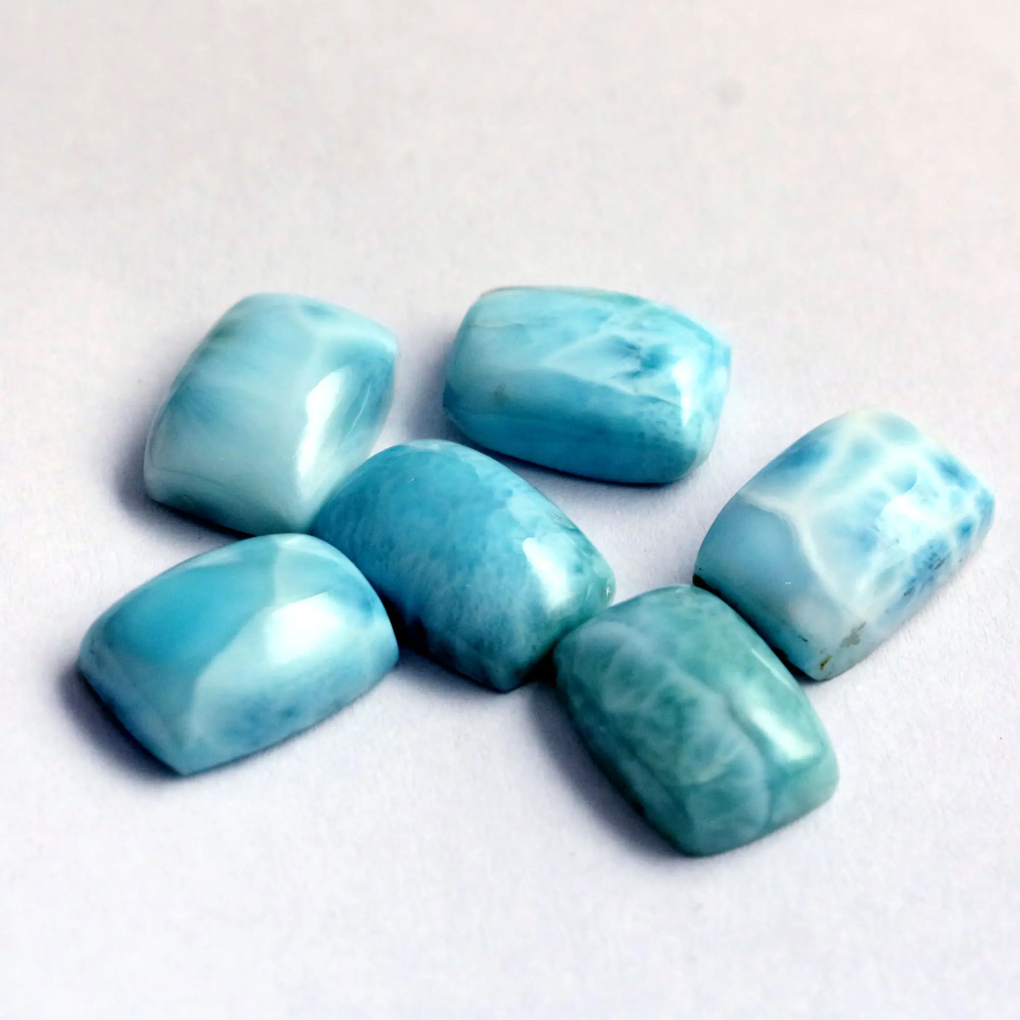 High Quality Natural Larimar Sky Blue Loose Calibrated Gemstone Wholesale Price Lot