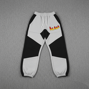 Pantalones de lona extragrandes de alta calidad personalizados al por mayor pantalones holgados de corte holgado con logotipo bordado pantalones de hombre lavados informales de 2 tonos - Product Image 1