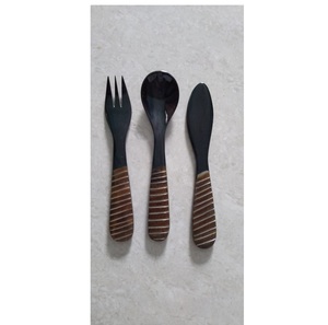 Unique Style With High Quality Natural Horn Spoon Set <b>Colourful</b> Handle With <b>Resin</b> & Wood for Hotel and Restaurant Cafe Dinings - Product Image 3