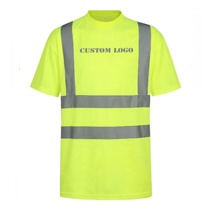 เสื้อใส่ทำงานแบบไฮวิซของผู้ชายเสื้อทีเชิ้ตลายแถบสะท้อนแสงโลโก้ออกแบบได้ตามต้องการมองเห็นได้ชัดเจนขนาดใหญ่ - Product Image 3