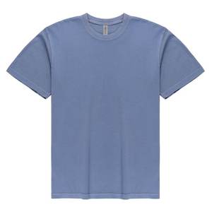 210g 100% algodón tejido camisetas hombres media manga cuello en V ajuste Regular transpirable verano camisa para hombres mujeres Camiseta básica - Product Image 5