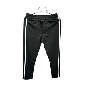 ODM Pantalones de punto de microfibra de poliéster 100% para hombre, estilo callejero personalizable, panel lateral de contraste frontal plano, opciones de tamaño de cintura - Product Image 1