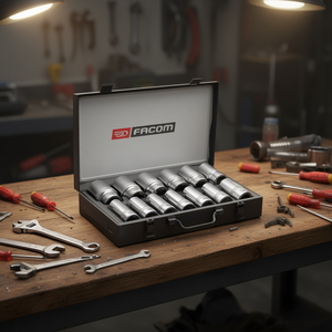 Facom Long-Reach Metric Size 3/4'' <b>Box</b> of 6-Point Sockets Premium Quality Tool Accessory - Product Image 3