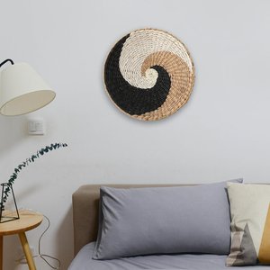 Tarifa al por mayor para yute artesanal, colgante de pared bohemio, jacinto de agua, acento, casa de campo, decoración de hoteles, esteras y almohadillas - Product Image 1