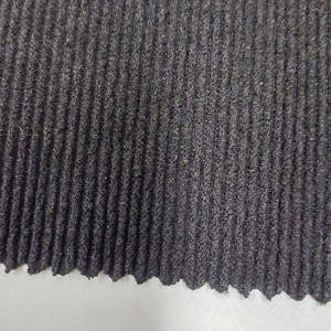 Tissu de leggings de yoga en maille côtelée noire 290 g/m² 84 % nylon 16 % élasthanne, vente en gros directe d'usine, pour vêtements de sport - Product Image 4