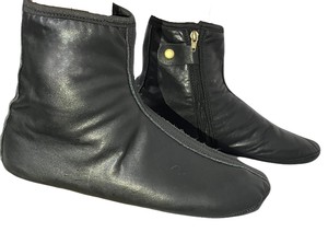 Chaussettes en cuir unisexes sur mesure avec fermeture éclair | Chaussettes en cuir chaudes de saison d'hiver en cuir d'origine - Product Image 3