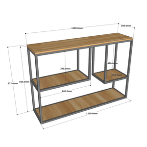 Modern Luxury Decorative Plywood <b>Console</b> <b>Table</b> Convertible Iron Frame Brass Accents Industrial Contemporary for Villas CSTC040 - Product Image 6
