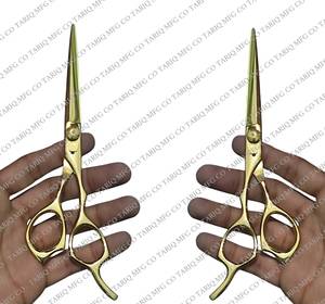 Ensemble de ciseaux de coiffeur en acier inoxydable de haute précision Ciseaux de coupe de cheveux antirouille durables Salon de coiffure en caoutchouc droit pointu - Product Image 3