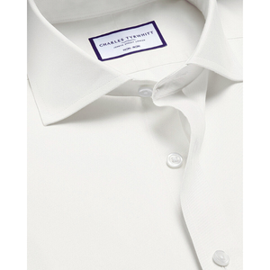 Camisa de diseño de diente de cachorro recortado con cuello levantado de ajuste clásico para hombre sarga de algodón sin arrugas de punto 100% algodón estilo informal de primavera - Product Image 4