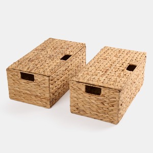 Caja organizadora para el hogar para guardar artículos esenciales, cajas de contenedores de jacinto de agua de bajo costo y varios tamaños - Product Image 6