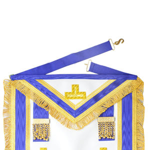 Best <b>Material</b> Handmade Craft Provincial Full Dress Apron Custom Made Masonic Regalia Embroidered Technics <b>Sequin</b> Sew-on - Product Image 5