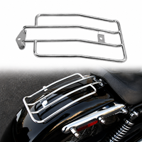 Porte-bagages chromé pour siège solo, porte-bagages arrière en acier, porte-cargaison sans perçage pour Harley Sportster XLH883 XLH1200 1985 à 2003