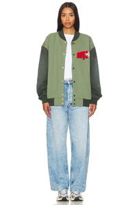 Veste universitaire unisexe de haute qualité, mélange de laine, manches en simili cuir, option de logo personnalisé, broderie personnalisée, équipe, école - Product Image 4