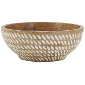 Cuenco redondo de madera de mango grabado respetuoso con el medio ambiente, perfecto para nueces, dulces, aperitivos, Oliva y salsa, Frutero de madera - Product Image 2