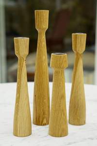 Bougeoir en bois fabriqué à la main pour la décoration intérieure, parfait pour les intérieurs de ferme rustique et de style vintage - Product Image 4