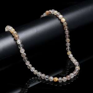 Collier de Quartz Rutile Doré Transparent Naturel Dainty Perles de Pierres Précieuses Semi-Précieuses pour Demoiselles d'Honneur au Mariage Cadeau Parfait - Product Image 1