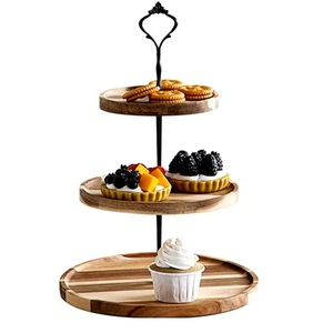 Soporte para servir pasteles de frutas de forma redondeada decoración de fiesta de Navidad vajilla taza Soporte para servidor de pasteles - Product Image 1