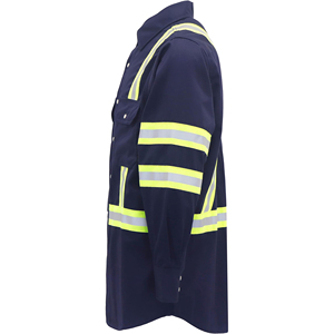 100% Polyester réfléchissant ignifuge vêtements de travail de sécurité haute visibilité chemise multicolore avec plusieurs poches vêtements de travail de protection - Product Image 5