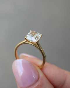 Bague de fiançailles en or massif et en argent 925 de haute qualité avec diamant cultivé en laboratoire - Product Image 2