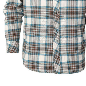 Chemise en flanelle pour homme, 100% coton, couleur unie, haute qualité, prix bas, meilleur design, style poche poitrine, décontractée, respirante, automne - Product Image 5