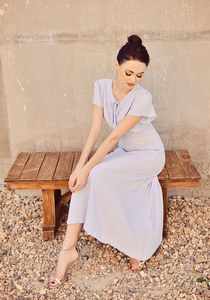 Soft Comfortable Cotton <b>Linen</b> Sleeve <b>Dress</b> in Midi Length Natural Waistline Washable Timeless Design for Casual Chic Outfits - Product Image 6