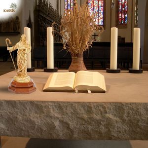 Escultura de Cordero del Buen Pastor Tallada a Mano en Madera de Olivo de 26.5 cm, Figura Religiosa Cristiana Hecha a Mano, Arte Decorativo de Belén - Product Image 6