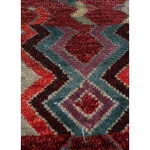 Freedom Manchaha Large Area Geometric Wool Bamboo <b>Silk</b> Rugs Hand Knotted <b>Red</b> Orange Rectangle Hallway Design for Teens' Home - Product Image 3
