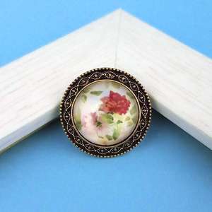 Jeweljunk Antique Plaqué Or Floral Réglable En Laiton Bague 1505559-Nombre Forme Géométrique Invisible Incrustation IGI Certifié - Product Image 1