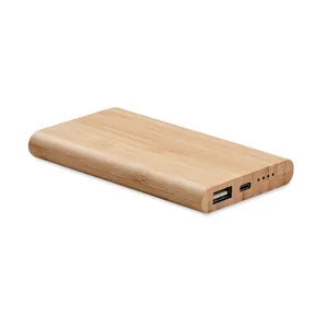 ARENAPOWER C แบตเตอรี่สำรองพกพาแบบยั่งยืนจากไม้ไผ่ พร้อมพอร์ต USB คู่สำหรับโทรศัพท์มือถือ - ใช้เพื่อการส่งเสริมการขายที่เป็นมิตรกับสิ่งแวดล้อม - Product Image 4