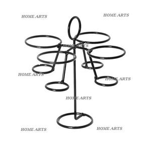 Juego de 2 Soportes para Conos de Helado de Hierro, Diseño Antiguo, Color Negro y Dorado, por Home Arts - Product Image 2